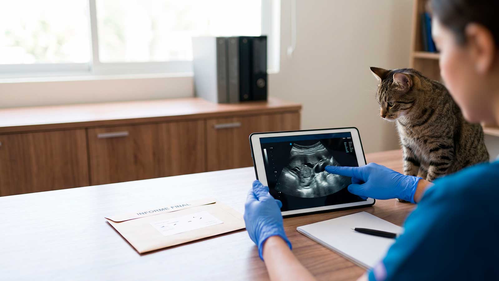 Informe clínico veterinario y entrega de resultados ecográficos